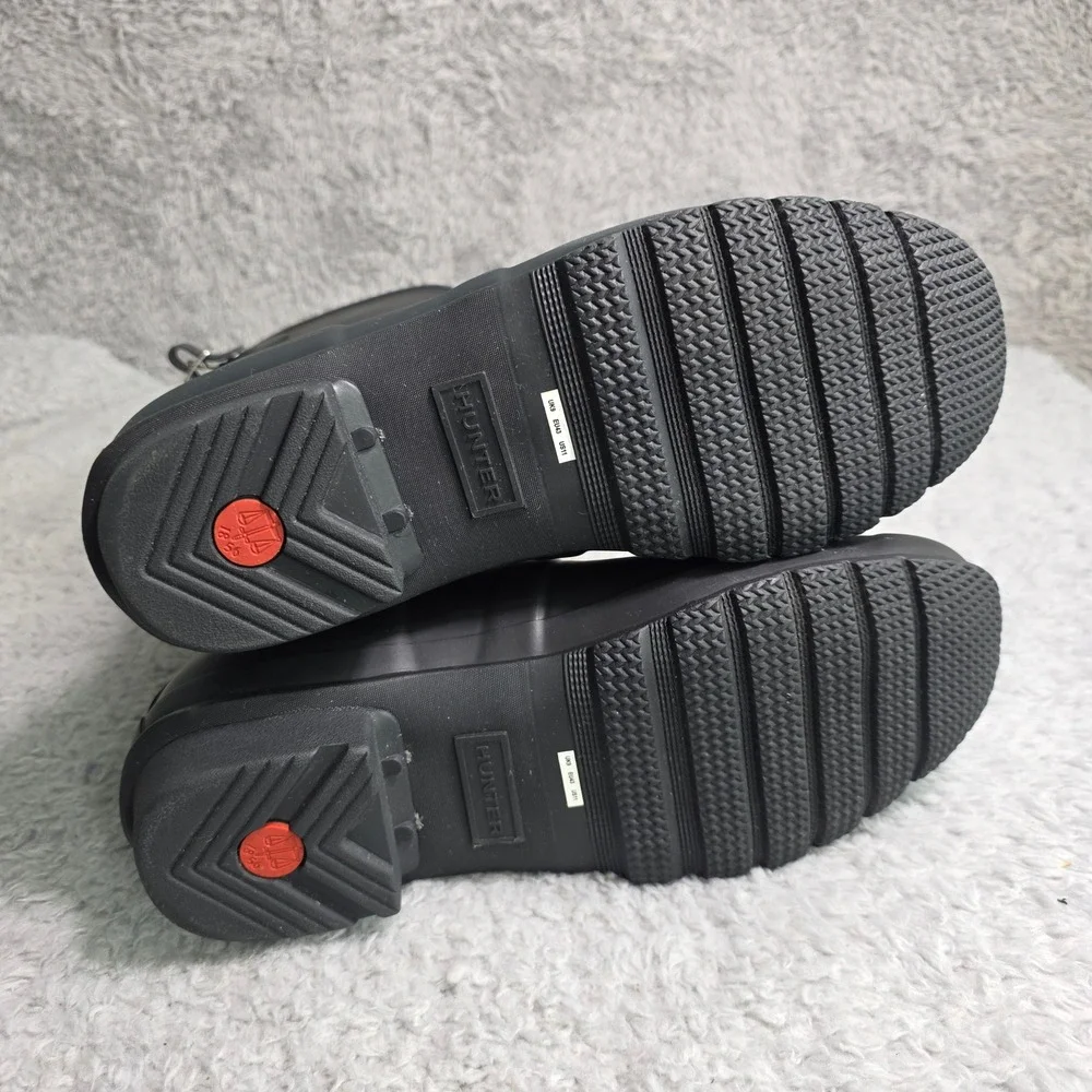 Hunter Original Short Back Adjustable Rain Boots Black Women‎ US 11 Excellent